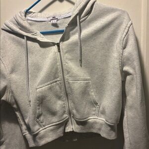 Women's Gray Hoodie Sweater, soft/warm